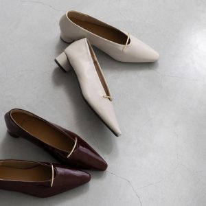 welleg パンプス 「 極やわ 」ゴールドバー 3cmヒール