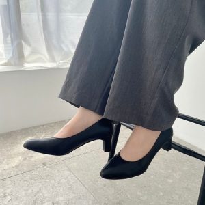 ORiental TRaffic パンプス 通勤靴 ラウンドトゥミドルヒール /R-3005